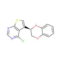 Clc1ncnc2scc([C@@H]3COc4ccccc4O3)c12 ZINC000000093049