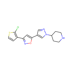 Clc1sccc1-c1cc(-c2cnn(C3CCNCC3)c2)on1 ZINC000042891650