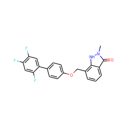 Cn1[nH]c2c(COc3ccc(-c4cc(F)c(F)cc4F)cc3)cccc2c1=O ZINC000096269832