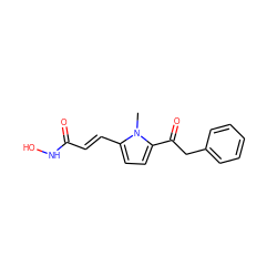 Cn1c(/C=C/C(=O)NO)ccc1C(=O)Cc1ccccc1 ZINC000044091342