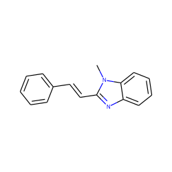 Cn1c(/C=C/c2ccccc2)nc2ccccc21 ZINC000004003246