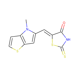 Cn1c(/C=C2\SC(=S)NC2=O)cc2sccc21 ZINC001772616773