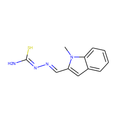 Cn1c(/C=N/N=C(/N)S)cc2ccccc21 ZINC000026644884