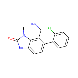 Cn1c(=O)[nH]c2ccc(-c3ccccc3Cl)c(CN)c21 ZINC000029125248