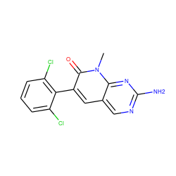 Cn1c(=O)c(-c2c(Cl)cccc2Cl)cc2cnc(N)nc21 ZINC000003834089