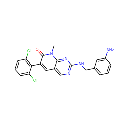 Cn1c(=O)c(-c2c(Cl)cccc2Cl)cc2cnc(NCc3cccc(N)c3)nc21 ZINC000058590983