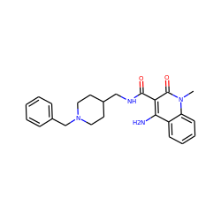 Cn1c(=O)c(C(=O)NCC2CCN(Cc3ccccc3)CC2)c(N)c2ccccc21 ZINC000169312692