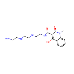 Cn1c(=O)c(C(=O)NCCNCCNCCN)c(O)c2ccccc21 ZINC000101392794