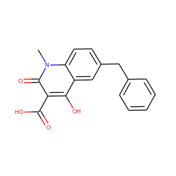 Cn1c(=O)c(C(=O)O)c(O)c2cc(Cc3ccccc3)ccc21 ZINC000040867172