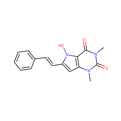 Cn1c(=O)c2c(cc(/C=C/c3ccccc3)n2O)n(C)c1=O ZINC000012405596