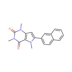 Cn1c(=O)c2c(cc(-c3ccc4ccccc4c3)n2C)n(C)c1=O ZINC000012405602