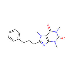 Cn1c(=O)c2c(nc(CCCc3ccccc3)n2C)n(C)c1=O ZINC000169699057