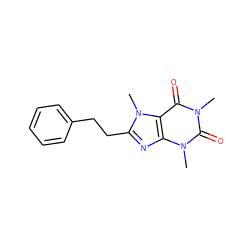 Cn1c(=O)c2c(nc(CCc3ccccc3)n2C)n(C)c1=O ZINC000001672353