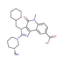 Cn1c(=O)c2c(nc(N3CCC[C@@H](N)C3)n2CC2CCCCC2)c2cc(C(=O)O)ccc21 ZINC000095559729