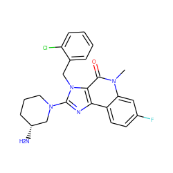 Cn1c(=O)c2c(nc(N3CCC[C@@H](N)C3)n2Cc2ccccc2Cl)c2ccc(F)cc21 ZINC000095559242