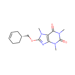 Cn1c(=O)c2c(nc(OC[C@H]3CC=CCC3)n2C)n(C)c1=O ZINC000072176336