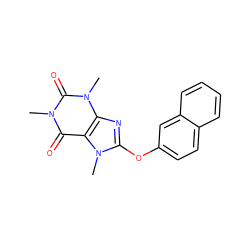 Cn1c(=O)c2c(nc(Oc3ccc4ccccc4c3)n2C)n(C)c1=O ZINC000000377442