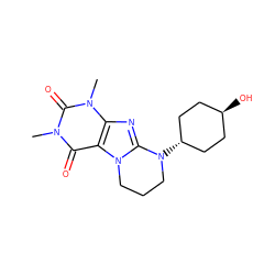 Cn1c(=O)c2c(nc3n2CCCN3[C@H]2CC[C@H](O)CC2)n(C)c1=O ZINC000254134786