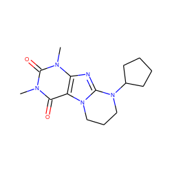 Cn1c(=O)c2c(nc3n2CCCN3C2CCCC2)n(C)c1=O ZINC000000385804