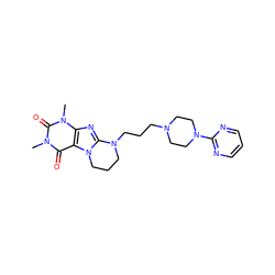 Cn1c(=O)c2c(nc3n2CCCN3CCCN2CCN(c3ncccn3)CC2)n(C)c1=O ZINC000103208095