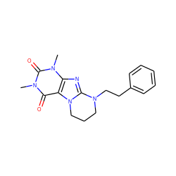 Cn1c(=O)c2c(nc3n2CCCN3CCc2ccccc2)n(C)c1=O ZINC000004249262