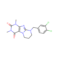 Cn1c(=O)c2c(nc3n2CCCN3Cc2ccc(Cl)c(Cl)c2)n(C)c1=O ZINC000103249941