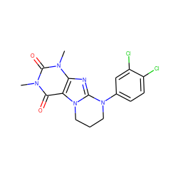 Cn1c(=O)c2c(nc3n2CCCN3c2ccc(Cl)c(Cl)c2)n(C)c1=O ZINC000103249935