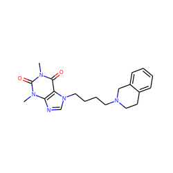 Cn1c(=O)c2c(ncn2CCCCN2CCc3ccccc3C2)n(C)c1=O ZINC000299830085