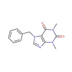 Cn1c(=O)c2c(ncn2Cc2ccccc2)n(C)c1=O ZINC000000328351