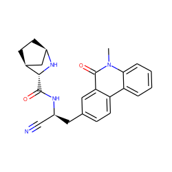 Cn1c(=O)c2cc(C[C@@H](C#N)NC(=O)[C@H]3N[C@@H]4CC[C@H]3C4)ccc2c2ccccc21 ZINC000219298814