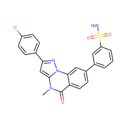 Cn1c(=O)c2ccc(-c3cccc(S(N)(=O)=O)c3)cc2n2nc(-c3ccc(Cl)cc3)cc12 ZINC000169350960