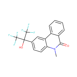 Cn1c(=O)c2ccccc2c2cc(C(O)(C(F)(F)F)C(F)(F)F)ccc21 ZINC000043208480