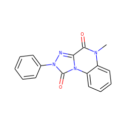 Cn1c(=O)c2nn(-c3ccccc3)c(=O)n2c2ccccc21 ZINC000013672107