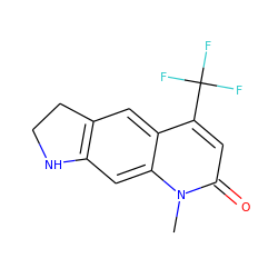 Cn1c(=O)cc(C(F)(F)F)c2cc3c(cc21)NCC3 ZINC000049925420