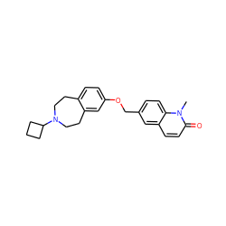 Cn1c(=O)ccc2cc(COc3ccc4c(c3)CCN(C3CCC3)CC4)ccc21 ZINC000103244678