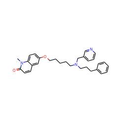 Cn1c(=O)ccc2cc(OCCCCCN(CCCc3ccccc3)Cc3cccnc3)ccc21 ZINC000115631967