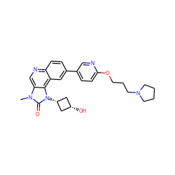 Cn1c(=O)n([C@H]2C[C@@H](O)C2)c2c3cc(-c4ccc(OCCCN5CCCC5)nc4)ccc3ncc21 ZINC001772629276