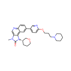 Cn1c(=O)n([C@H]2CCCOC2)c2c3cc(-c4ccc(OCCCN5CCCCC5)nc4)ccc3ncc21 ZINC001772637638