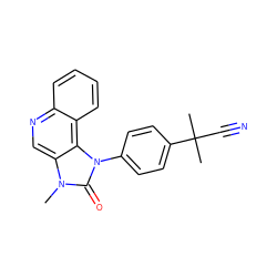 Cn1c(=O)n(-c2ccc(C(C)(C)C#N)cc2)c2c3ccccc3ncc21 ZINC000169354032