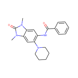 Cn1c(=O)n(C)c2cc(N3CCCCC3)c(NC(=O)c3ccccc3)cc21 ZINC000006915266