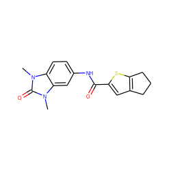 Cn1c(=O)n(C)c2cc(NC(=O)c3cc4c(s3)CCC4)ccc21 ZINC000064408412