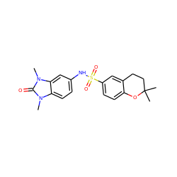 Cn1c(=O)n(C)c2cc(NS(=O)(=O)c3ccc4c(c3)CCC(C)(C)O4)ccc21 ZINC000653690002