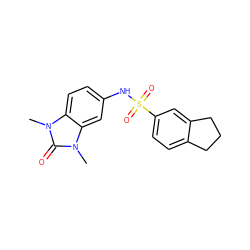 Cn1c(=O)n(C)c2cc(NS(=O)(=O)c3ccc4c(c3)CCC4)ccc21 ZINC000064477765