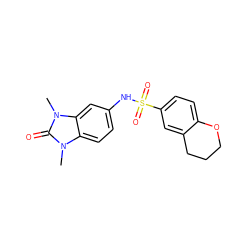 Cn1c(=O)n(C)c2cc(NS(=O)(=O)c3ccc4c(c3)CCCO4)ccc21 ZINC000271359875