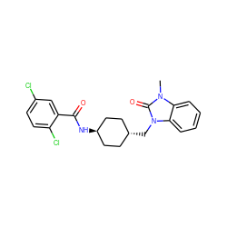 Cn1c(=O)n(C[C@H]2CC[C@H](NC(=O)c3cc(Cl)ccc3Cl)CC2)c2ccccc21 ZINC000653666704