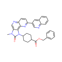 Cn1c(=O)n(C2CCC(C(=O)OCc3ccccc3)CC2)c2c3nc(-c4cnc5ccccc5c4)ccc3ncc21 ZINC000150170898