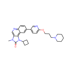 Cn1c(=O)n(C2CCC2)c2c3cc(-c4ccc(OCCCN5CCCCC5)nc4)ccc3ncc21 ZINC001772645908