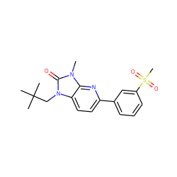 Cn1c(=O)n(CC(C)(C)C)c2ccc(-c3cccc(S(C)(=O)=O)c3)nc21 ZINC000653809953