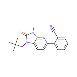 Cn1c(=O)n(CC(C)(C)C)c2ccc(-c3ccccc3C#N)nc21 ZINC000146482735