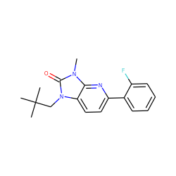 Cn1c(=O)n(CC(C)(C)C)c2ccc(-c3ccccc3F)nc21 ZINC000146660795